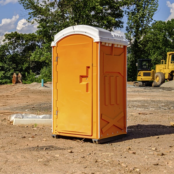 how often are the porta potties cleaned and serviced during a rental period in Malabar